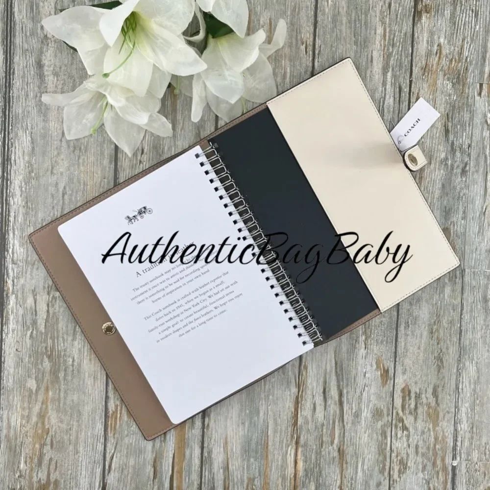 Coach Notebook In Signature Canvas & Smooth Leather - Picture 3 of 6